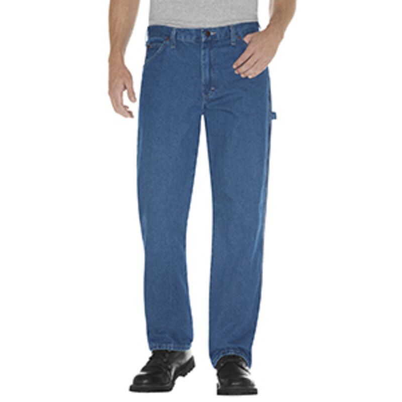 Unisex Relaxed Fit Stonewashed Carpenter Denim Jean Pant Thumbnail