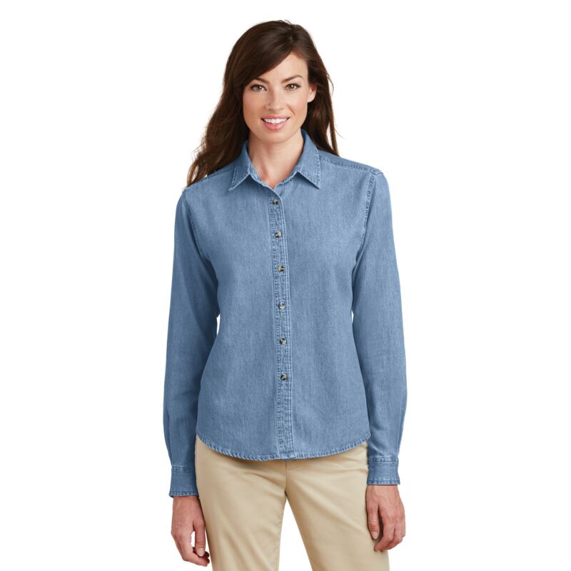 Women's Long Sleeve Value Denim Shirt Thumbnail