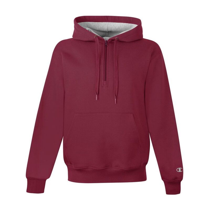 Unisex Cotton Max Hooded Quarter-Zip Sweatshirt Thumbnail