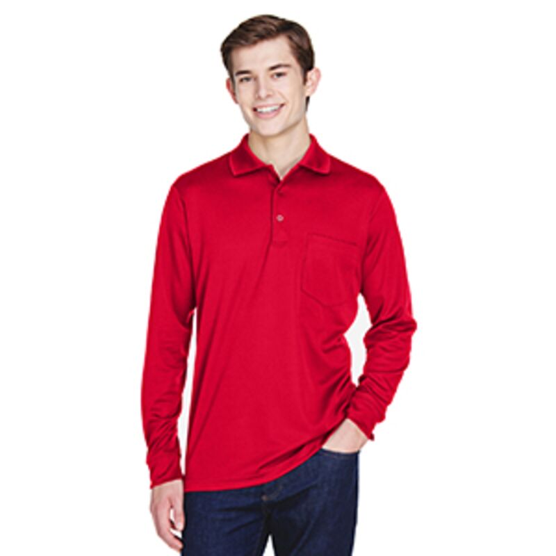 Adult Pinnacle Performance Long-Sleeve Piqué Polo with Pocket Thumbnail